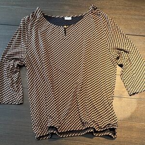 Chic Black and Brown Women's Blouse